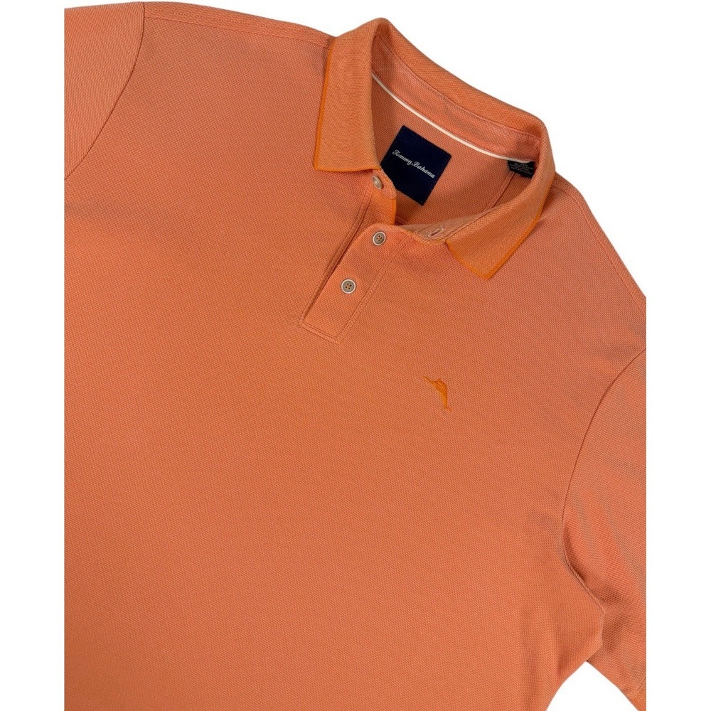 Tommy Bahama Emfielder IslandZone Polo Shirt Orange Men's XL